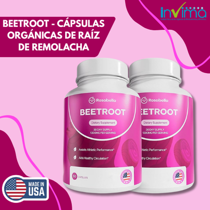 Beetroot Cápsulas orgánicas de raíz de remolacha