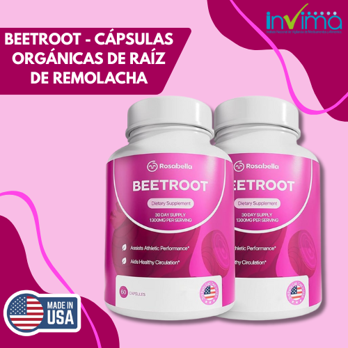 Beetroot Cápsulas orgánicas de raíz de remolacha