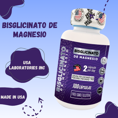 Bisglicinato de Magnesio 100% Americano