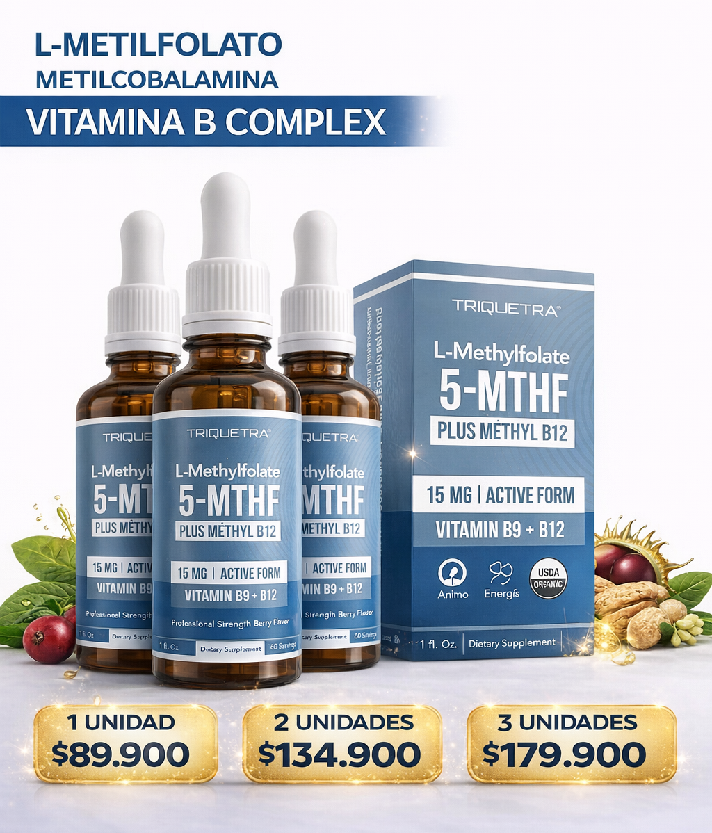 Potencia tu bienestar con la forma activa de L-Metilfolato y Vitamina B12